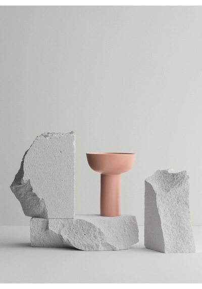 Miyabi Seramik Vazo 21 Cm Japon Tasarımcı Kazushige Miyake Tasarımı Açık Pembe