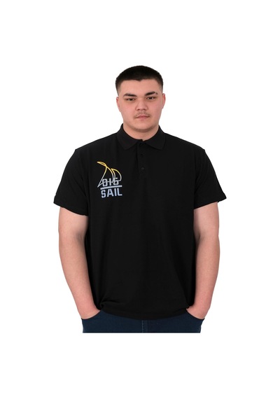 Mode Xl Büyük Beden Erkek T-shirt Polo Sail U25301 Siyah Siyah