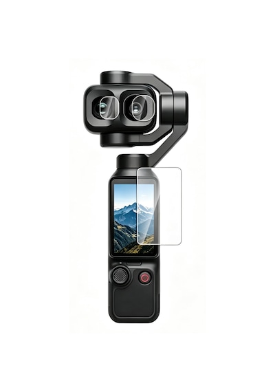 Teknoroket Djı Osmo Pocket 4p Uyumlu Temperli Cam Ekran Ve Lens Koruyucu Seti 9h 3 Parça Şeffaf