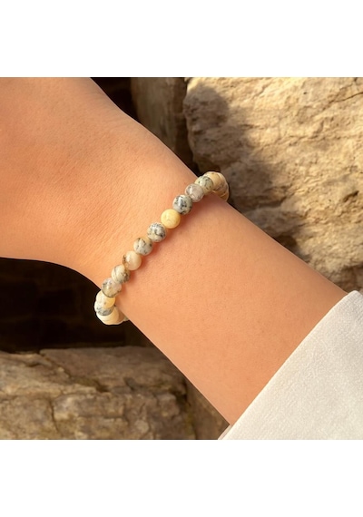 Kırmızı Sanat Evi Sarı Opal Mini Doğal Taş Bileklik