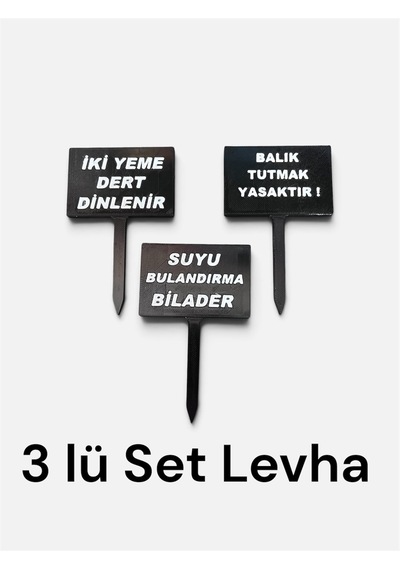 Akvaryum 3'lü Levha Set