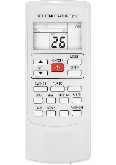 Electrolux Exp34u338hw İle Uyumlu Mobil Portatif Klima Kumandası