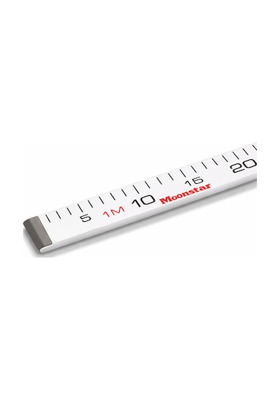 Ahşap Manifatura Cetveli Paslanmaz Demirli 1 Metre 100cm Beyaz Ağaç