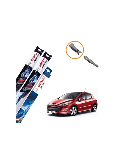 Peugeot 308 Muz Silecek Takımı Ön Arka Bosch Aerotwin 2007-2013 Peugeot 308 Muz Silecek Takımı Ön Arka Bosch Aerotwin 2007-2013