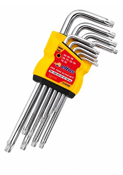 Eltos Torx Alyan Seti 9 Parça 120 Mm Cr-v Profesyonel Torx Anahtar Takımı