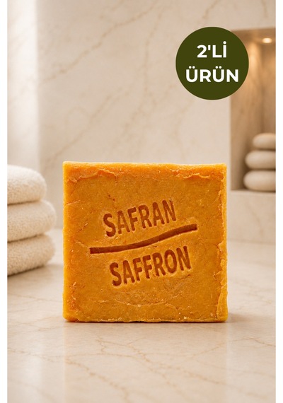 2'li Doğal Safran Sabunu 120-140 Gr El Yapımı Bitkisel Nemlendirici Yüz, Vücut Ve Saç Sabunu - 901029888 Diğer