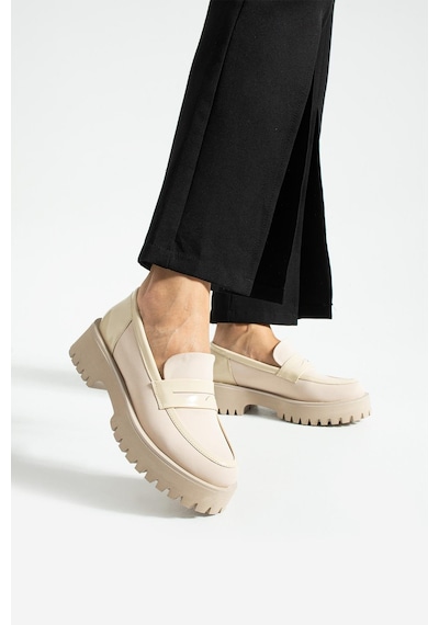 Kadın Yüksek Taban Günlük Loafer Vela - Bej Bej