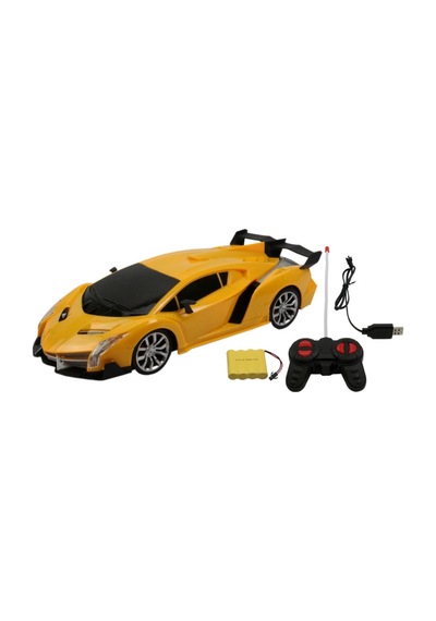 Uzaktan Kumandalı Şarjlı Araba 24 Cm Işıklı Ferrari & Lamborghini Model Full Fonksiyonlu Oyuncak Sarı Lamborghini