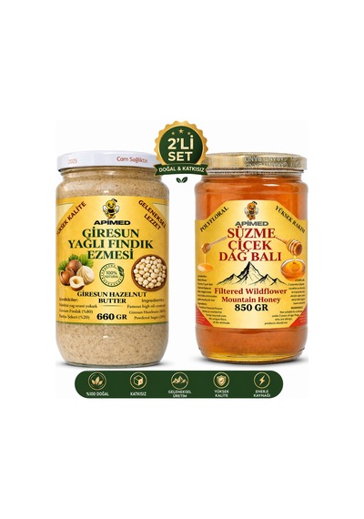 Süzme Çiçek Balı 850gr Ve Fındık Ezmesi 660gr Harika Fırsat Ekonomik Set