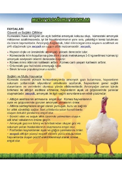 Zeopak Zeolit Hayvan Altlığı-100 Kg