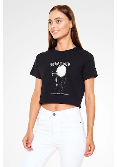 Adrift Behemoth Siyah Crop Top Tişört Siyah