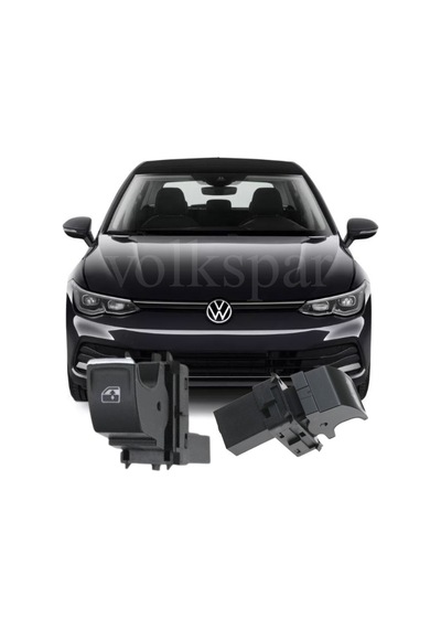 Golf 8 2021-2024 Model Arası Uyumlu Arka Sağ Yolcu Kromlu Tekli Cam Açma Düğmesi