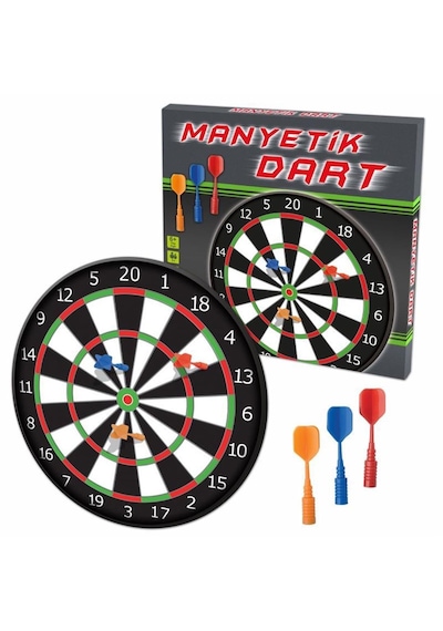 Hedefli 35 Cm Manyetik Dart Oyunu 6 Oklu Manyetik Tam Merkez Oyun