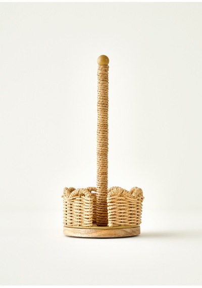 Bella Maison Scallop Kağıt Havluluk Koyu Bej 14x14x33 Cm Koyu Bej