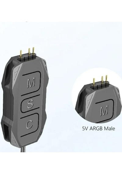 Argb Kontrolcü 5v 3 Pin - Sata Siyah Renk Argb Dönüştürücü Rgb Denetleyici Kablo