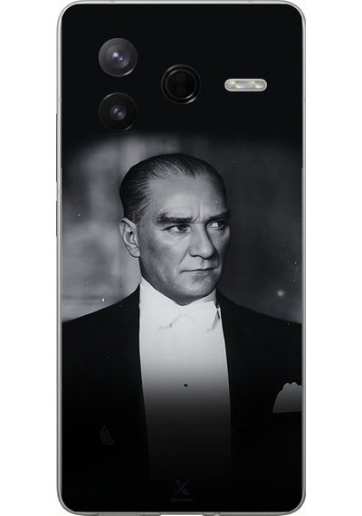 Poco F7 Pro Uyumlu Zarafet Ve Asalet: Atatürk Smokinli Baskılı Silikon Kılıf Renkli
