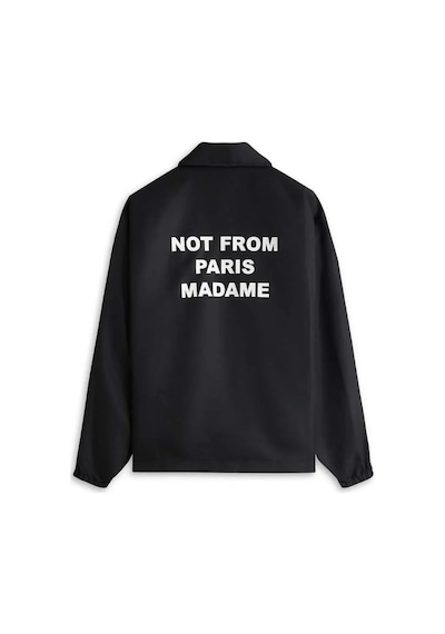 American Rag Cie Su Geçirmez La Veste Slogan Ceket - Not From Paris Madame Yazılı Siyah