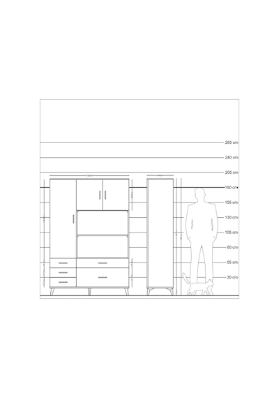Hyperion Dolap 7 Raflı 5 Çekmeceli 3 Kapaklı 132x44x195 Çam-aytaşı/antrasit Aytası/antrasıt Hyperion Dolap 7 Raflı 5 Çekmeceli 3 Kapaklı 132x44x195 Çam-aytaşı/antrasit Aytası/antrasıt