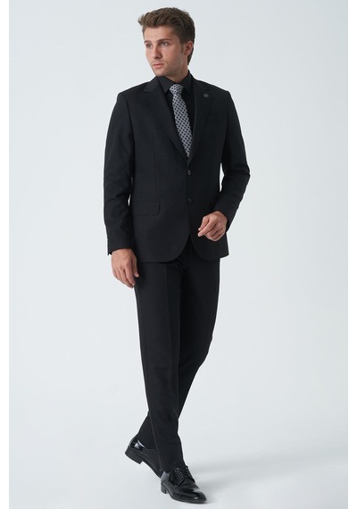 White Stone Cardiff T2454 Slim Fit 6 Drop Düz Takım Elbise Siyah-siyah Siyah White Stone Cardiff T2454 Slim Fit 6 Drop Düz Takım Elbise Siyah-siyah Siyah