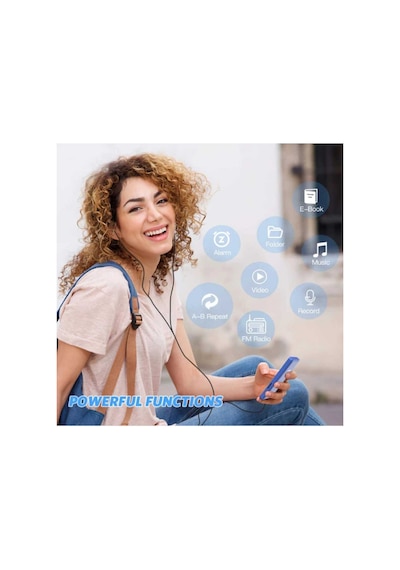 8gb Hafıza Kartlı Bluetoothlu Mp3 Çalar Ses Kayıt Fm Radio Dahili Hoparlör Ekranlı Müzik Çalar