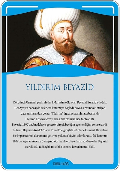 Türk Büyükleri - Yıldırım Bayezid Afişi