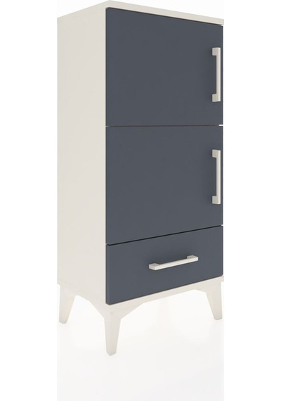 Arges Komodin 4 Raflı Tek Çekmeceli 2 Kapaklı 44x30x96 Aytaşı... Aytaşı