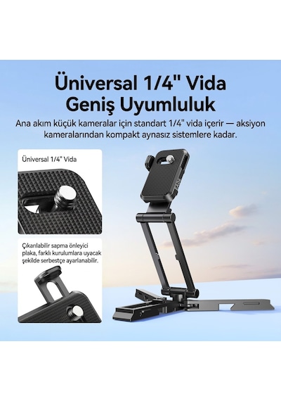 Ulanzi Co81 Çok Açılı Profesyonel Kamera Standı Ve Masaüstü Tripod - C104