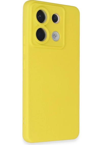 Newface - 449 - Xiaomi Redmi Note 13 Pro 5g Kılıf Nano İçi Kadife Silikon - Edntrend - - Sarı