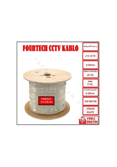 Fourtech Ft-250-050 4+1 250M Cctv Kamera Kablo New