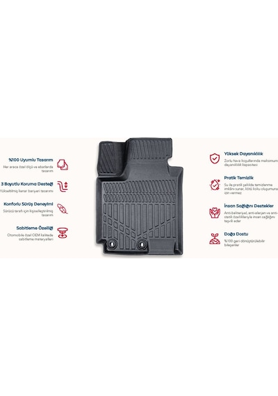 Volkswagen Golf 8 Manual 2021- Sonrası 3d Havuzlu Paspas