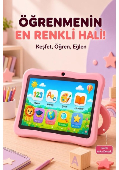 Maniner Eğitici M6 4 GB 128 GB Kılıflı Çocuk Tableti Tablet
