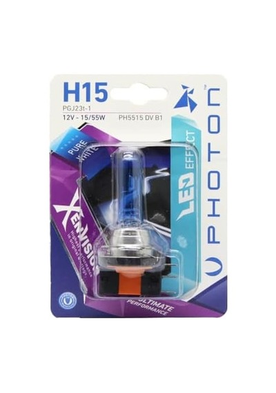 Ampul H15 12v 15/55w Xen Vision Tekli Blister Beyaz Işık 6000k Pht Ph5515 Dv B1