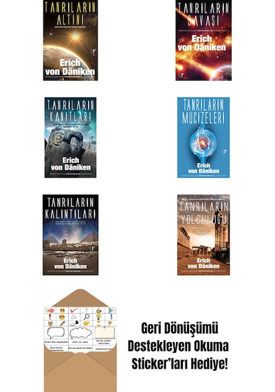Erich Von Daniken 6 Kitap Set + Okuma Sticker'ları