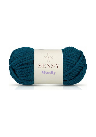 Sensy Premium Woolly El Örgü Ipi Atkı Bere Şapka Ip Panço Ipi Hırka Ipliği Petrol Mavisi