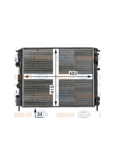 MAHLE-KNECHT CR35000S Radyatör 98-01 CLIO II 1.4İ-Ac 03- Kng-Log 1.5 -Ac