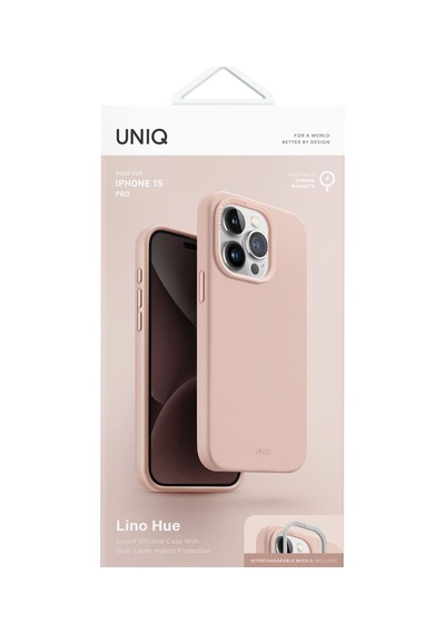 Apple Uyumlu iPhone 15 Pro Kılıf Lino Hue Serisi Magsafe Özellik Magclick Hibrit Silikon Silicore Pink 01-Gümüş Apple Uyumlu iPhone 15 Pro Kılıf Lino Hue Serisi Magsafe Özellik Magclick Hibrit Silikon Silicore Pink 01-Gümüş