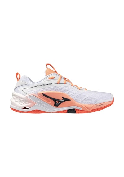 Mizuno Wave Stealth Neo 2.1 Erkek Hentbol Ayakkabısı Beyaz / Turuncu Çok Renkli