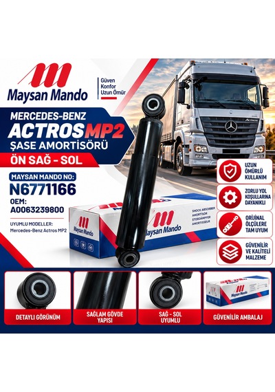 Mercedes Actros Mp2 Ön Şase Amortisörü Sağ Sol Maysan N6771166 A0063239800