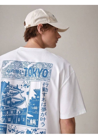 Beyaz Oversıze Blue Tokyo Tshirt Beyaz