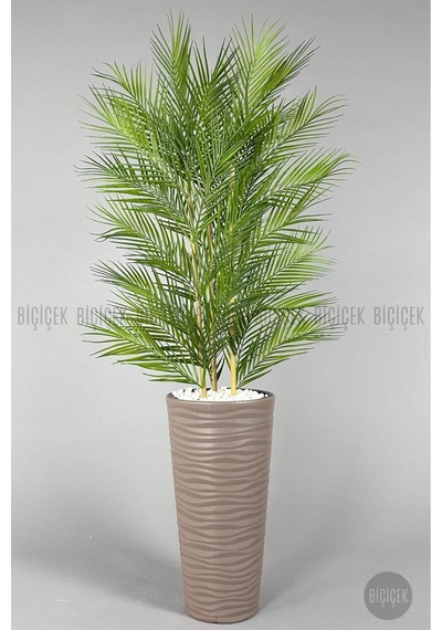 Biçiçek Yapay Areka Palmi̇yesi̇ 150 Cm 33 Yaprak Mocha Kumsal Saksıda