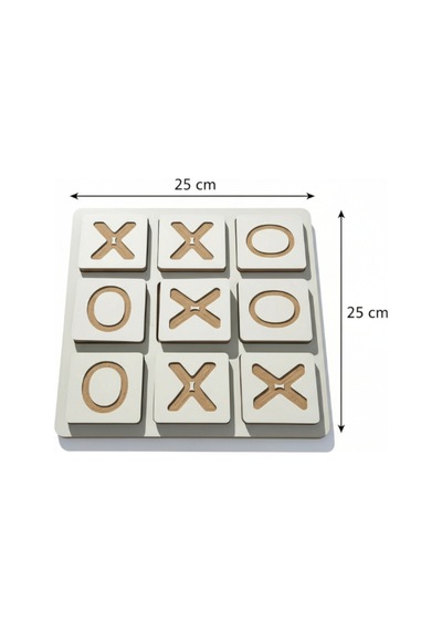 Ahşap Tic Tac Toe Oyunu Dekoratif, Eğlenceli Ve Eğitici Masa Oyunu