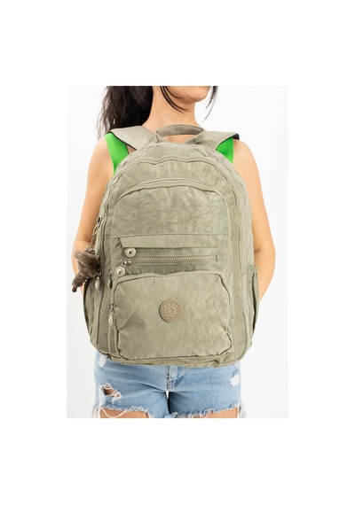 Ultra Hafif Çok Cepli Krinkıl Sırt Çantası Vizon Model: 571-3b - Vizon