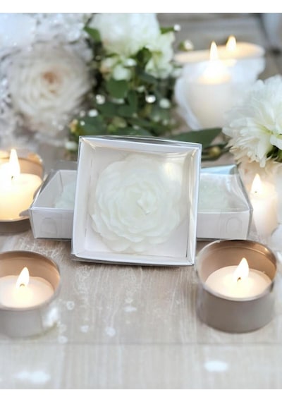 Bernami Mumluk Şamdanpinterest 20 Adet Beyaz Kutulu Şakayık Mum Hediyelik, Nişan, Düğün, Sünnet, Söz, Kına, Doğum Günü Diğer