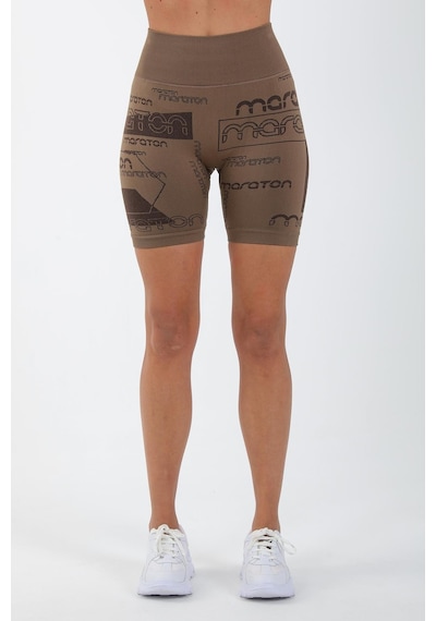 Maraton Active Slimfit Kadın Koşu Kakao Şort 818015-kakao