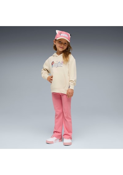 Puma X Gabbys Dollhouse Çocuk Baskılı Geniş Kesim Kapüşonlu Sweatshırt 634928 87 Beyaz