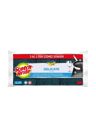 Scotch Brite Kls Çizmez Tırnak Koruyucu Sünger 3'lü - 7 Adet Tarı