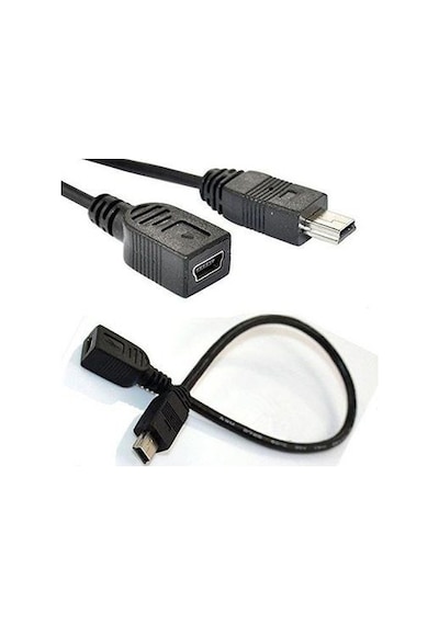 Mini Usb Dişi Erkek Uzatma Kablosu 5 Pin Mini Usb Dişi Erkek Kablo 20cm