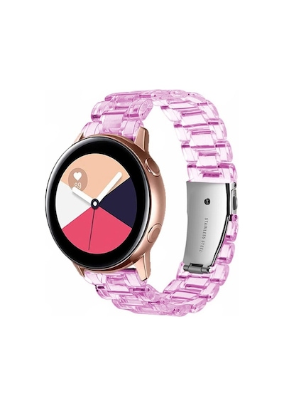 Samsung Galaxy Uyumlu Watch 3 41Mm Kordon 20Mm Şeffaf Baklalı Kordon