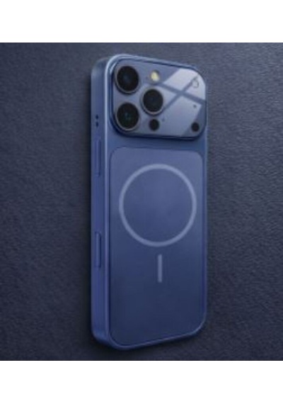 Ag Glass Apple Uyumlu iPhone 15 Pro Max Telefon Kılıfı Mavi