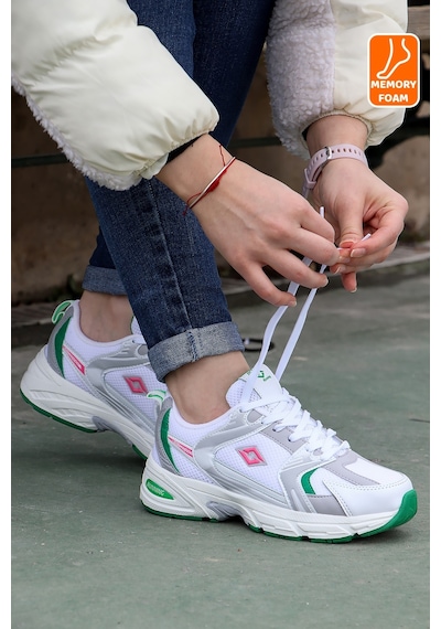 Vojo New 530 Memory Taban Hafif Unisex Sneaker Spor Ayakkabı 267800001375 19 Yeşil